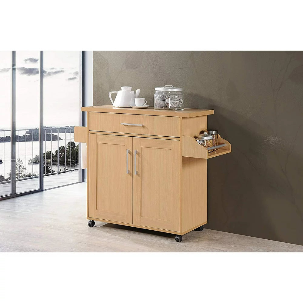 Modern Indoor Furniture Kitchen Island with Spice Rack plus Towel Holder