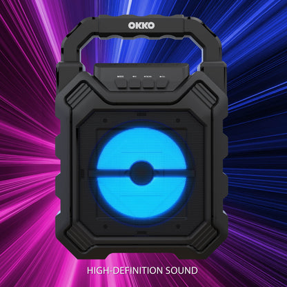 Soundboost Portable Bluetooth Speaker, Color-Changing Wireless Speaker with 5W Sound Output and LED Display, Black