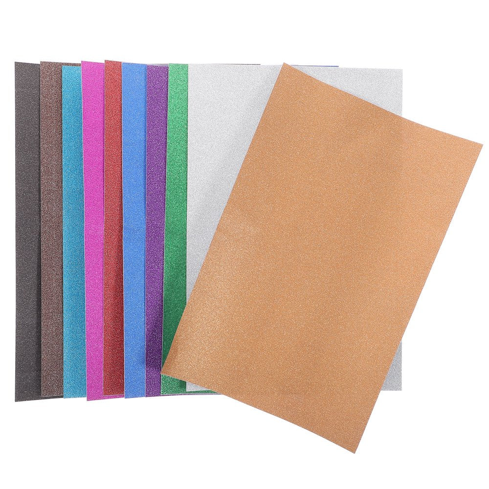 20 Sheets Glitter Craft Paper Sparkle Cardstock Papers Self Adhesive Shiny Glitter Paper