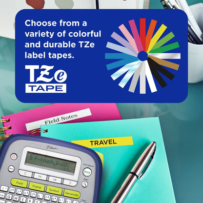 P-Touch PT-D200G Label Maker with Tape, Easy-To-Use Home & Office Labeling Solution