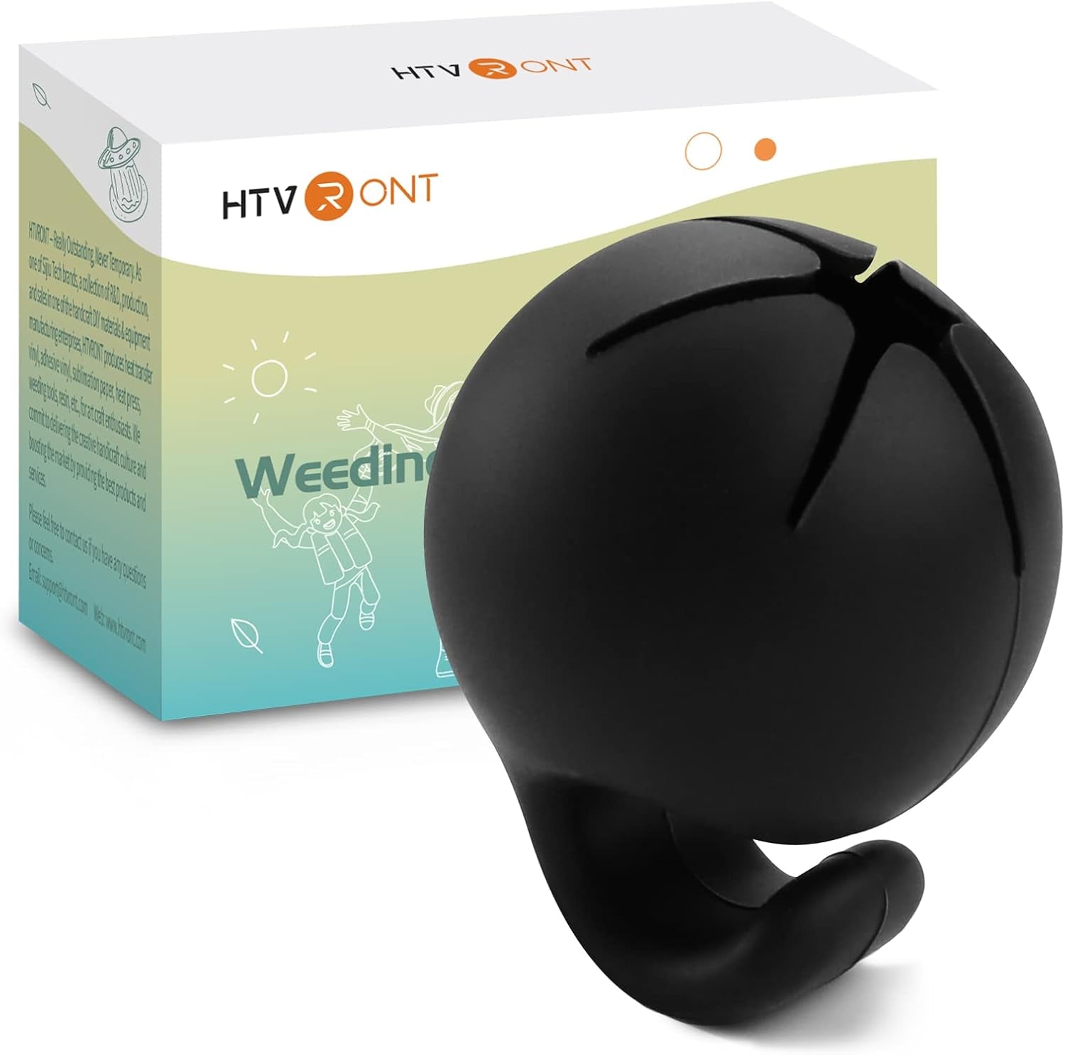 HTVRONT Vinyl Weeding Scrap Collector - Portable Handheld Scrap Collector Ring, Silicone Weeding Tools for HTV Crafting Adhesive Paper Sheets (Black)