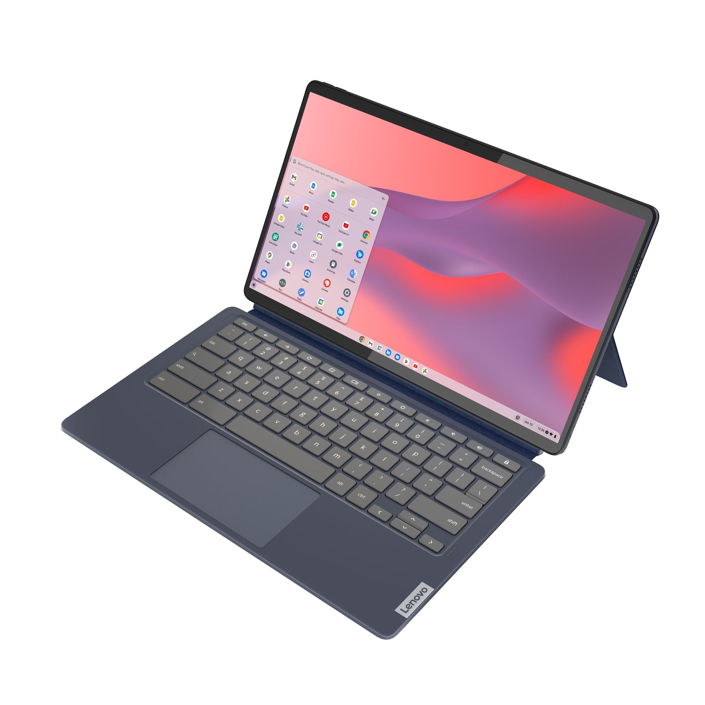 Ideapad Duet 5 Chromebook Laptop, 13.3" FHD OLED Touchscreen, Qualcomm Snapdragon SC7180, 4GB RAM, 128GB SSD, Abyss Blue, 82QS0001US