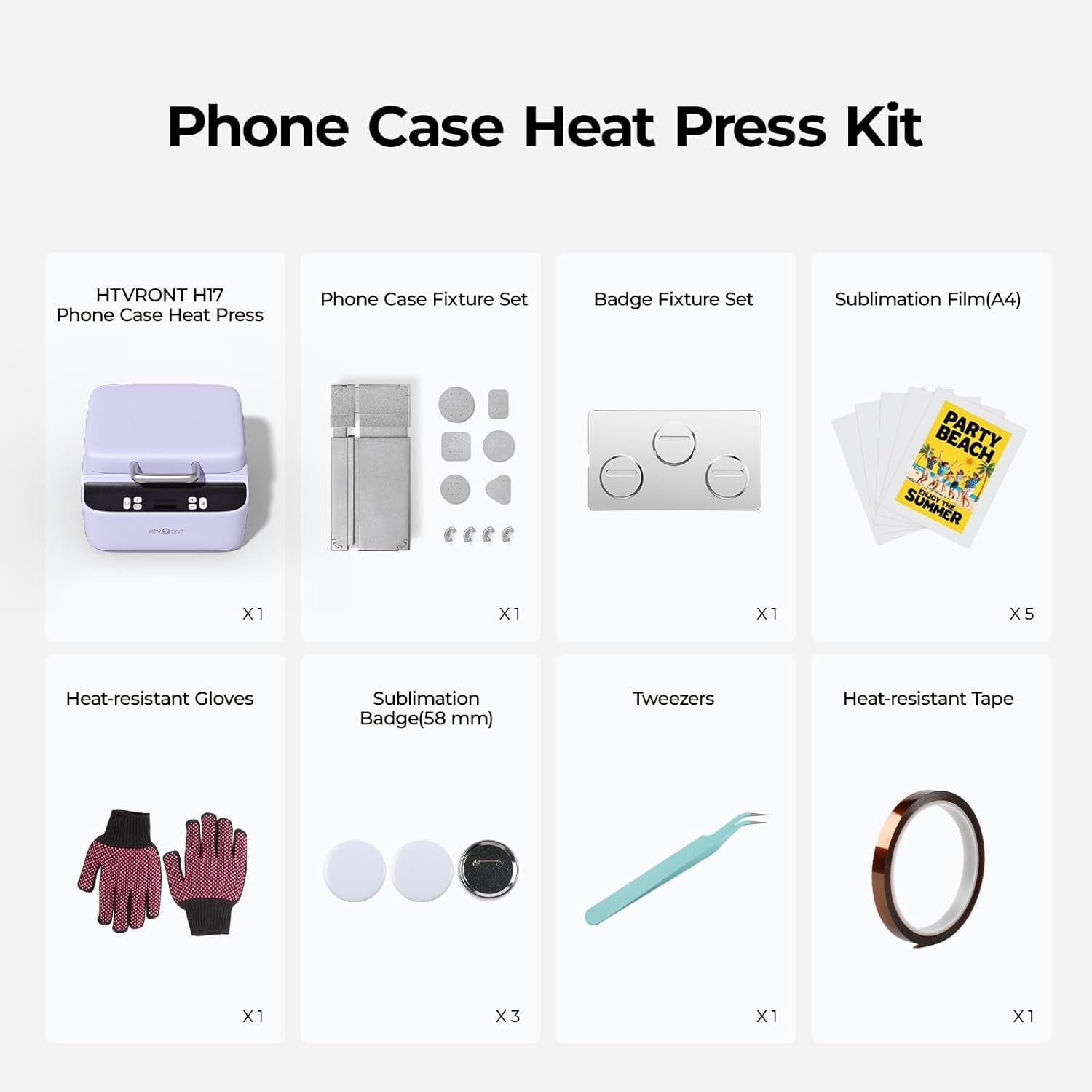 Phone Case Heat Press(Compatible with Iphone) & 52 Pcs Heat Press Accessories