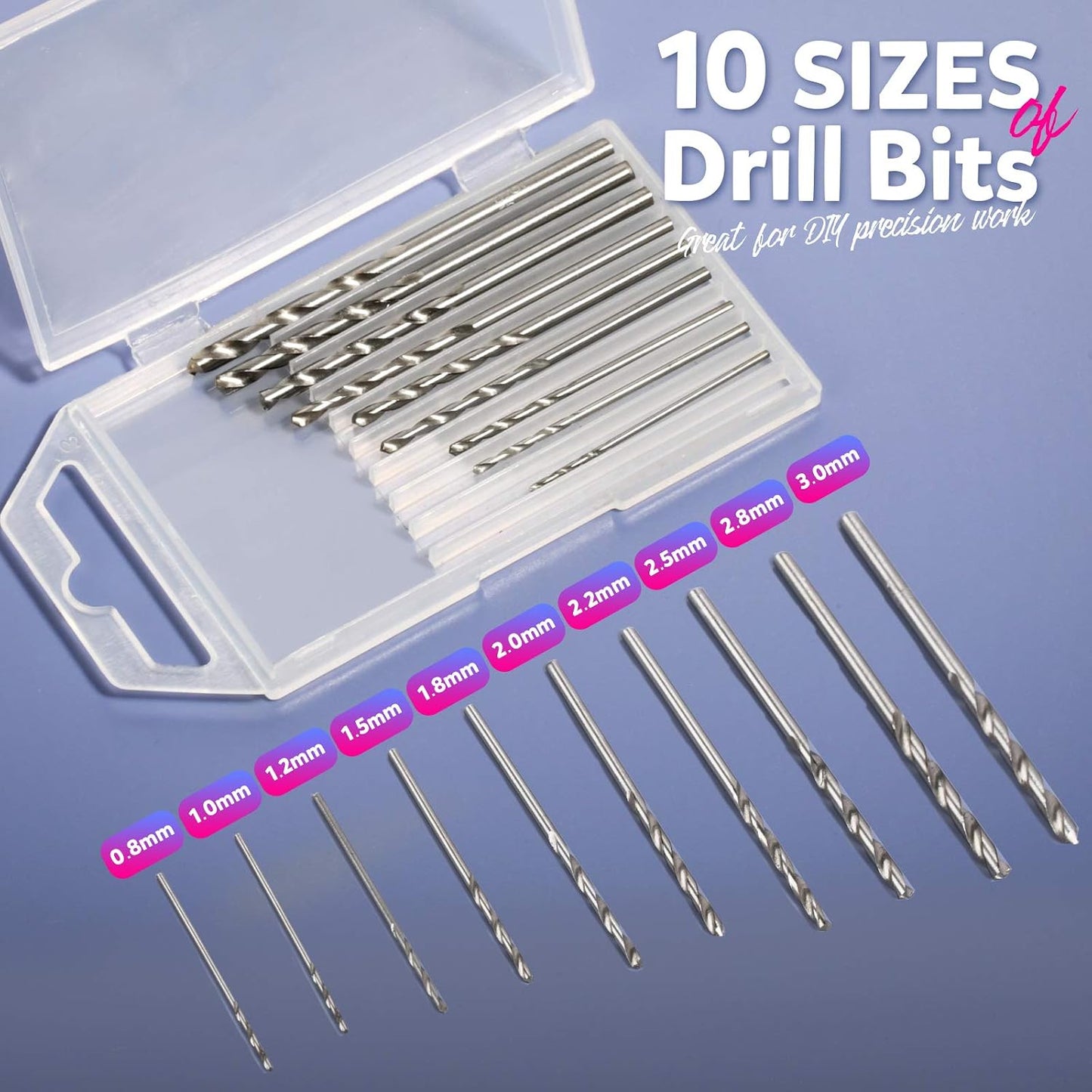 LEOBRO Hand Drill, Hand-Operated Hand Drills, Pin Vise with Drill Bits, Drill Press Vise, Keychain Making Kit, Jewelry Making Supplies, for Crafts