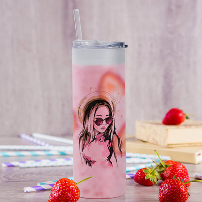 Wholesale 25 OZ Sublimation Glass Tumbler Blanks Straight Frosted with Slide Lid and Glass Straw 12 Pack & 36 Pack & 72 Pack