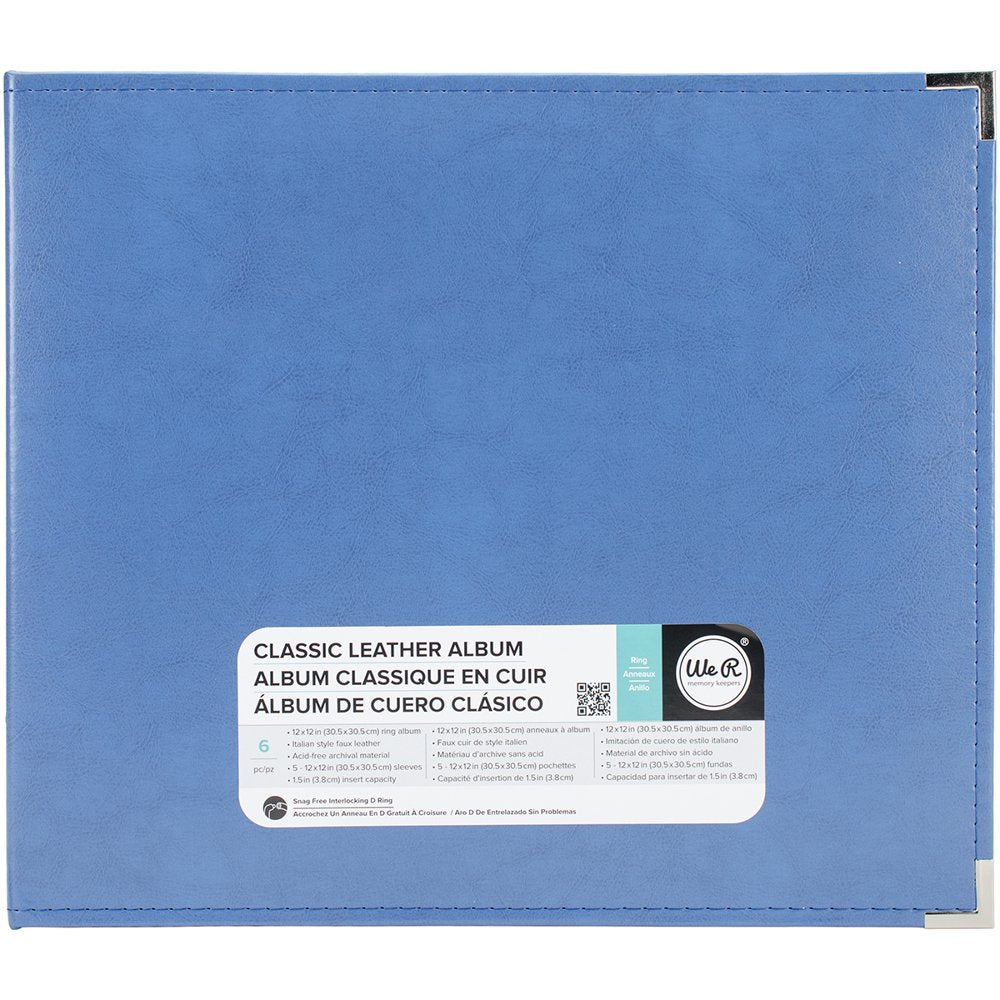 660914  Classic D-Ring Scrapbooking Album, 12" X 12", Country Blue