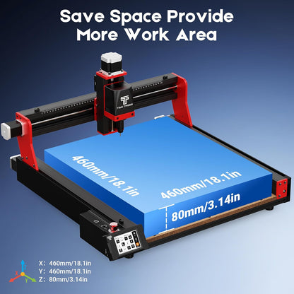 Twotrees TTC450 Pro All-Metal CNC Router Machine with NEMA 57 Stepper Motor 3.5" Touch Screen,Upgraded 3 Axis Engraver Machine, Engraving Milling Machine for Wood Acrylic Aluminum Carving Cutting