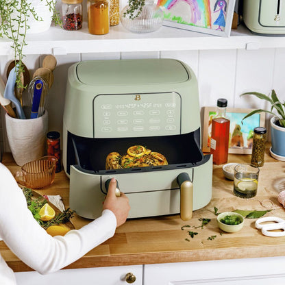 9QT Trizone Air Fryer, Sage Green by Drew Barrymore