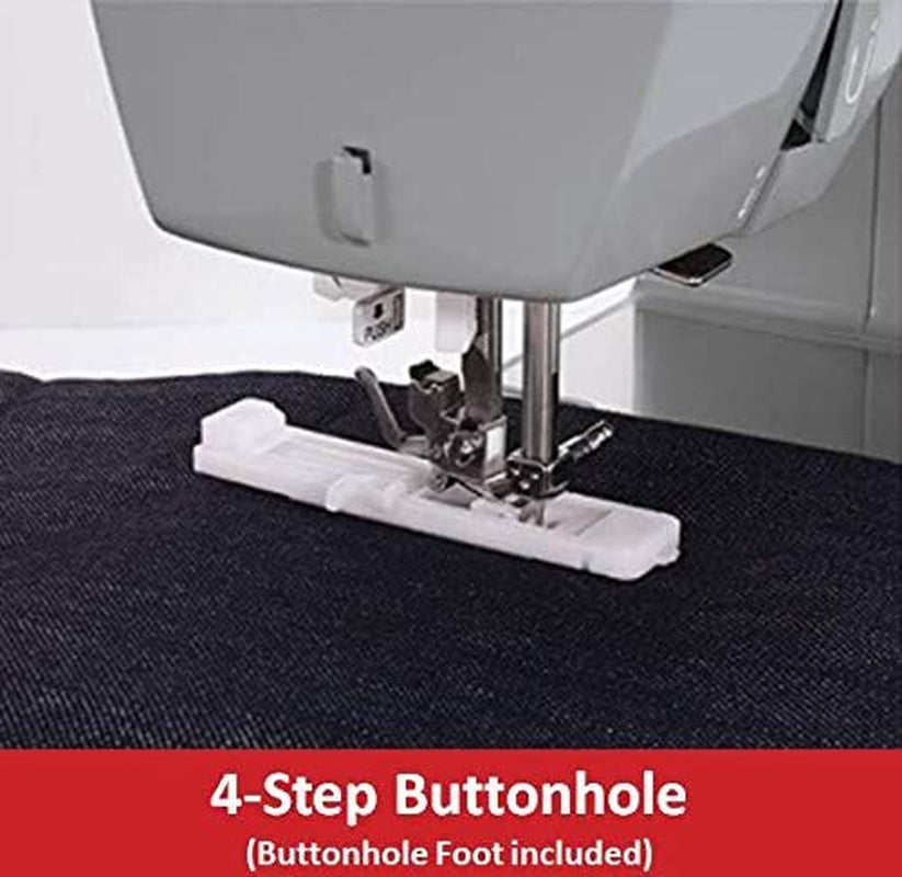 SINGER Heavy Duty 4411 High-Speed Sewing Machine with Accessory Kit | Strong Motor, Enhanced Piercing Power, 69 Stitch Applications, Full Metal Frame, 4-Step Buttonhole & LED Light, Grey