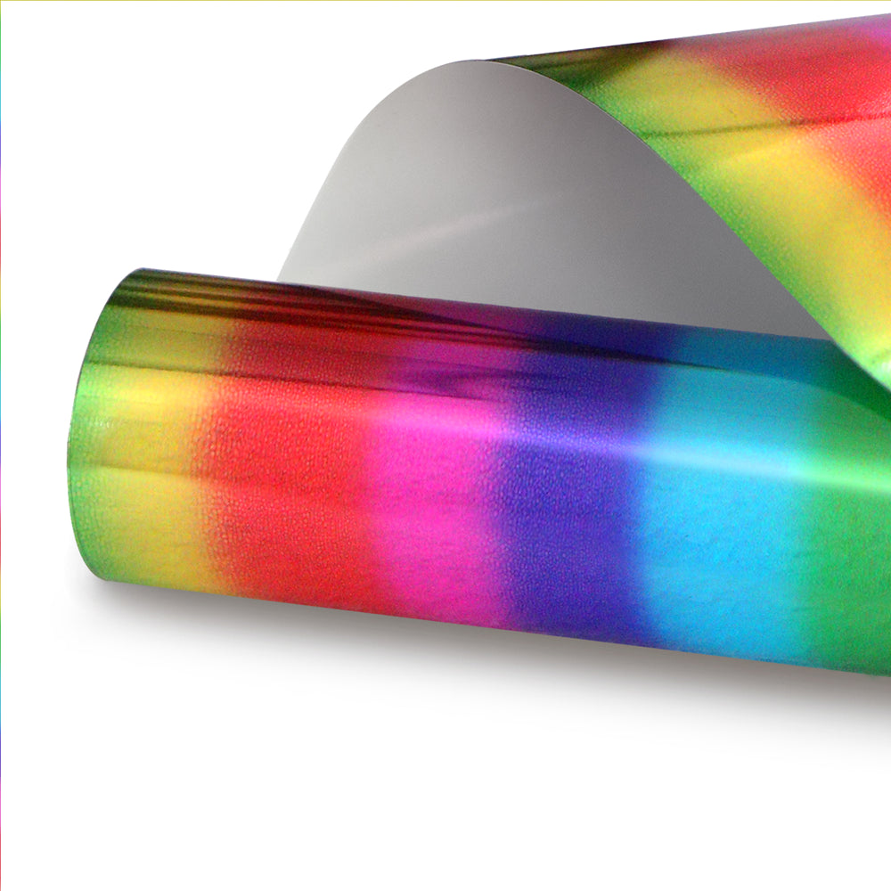 Holographic Rainbow Heat Transfer Vinyl Iron on 12"X10Ft Metillic HTV Easy to Cut