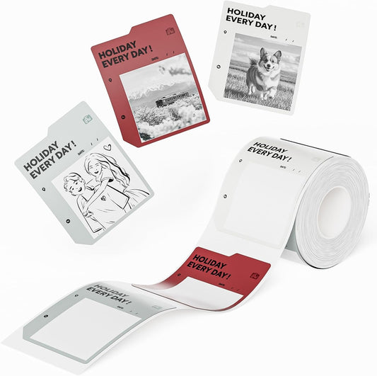 NIIMBOT Photo Labels– Print HD Thermal Labels(2''X2.5'', 50X63Mm) for Memories, Notes, Lists & DIY Projects – Compatible with Pro Series Label Makers