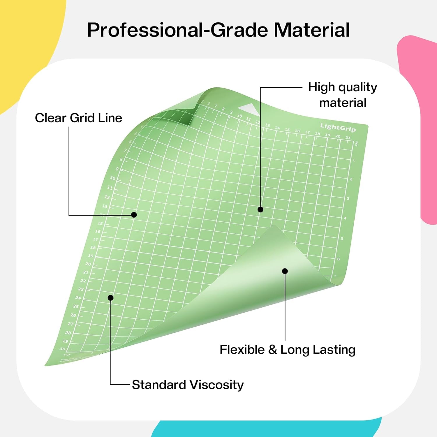 Portable Vinyl Cutter S41 with 8.5" X 12" Standardgrip Cutting Mats for Craft DIY with Precision Grid for Party Decor and Craft Project