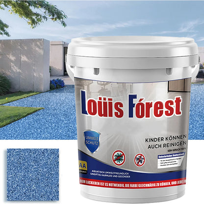 High-Gloss Marble Effect Epoxy Floor Coating, Louis Forest Epoxy Floor Paint, Garage Floor Paint, Waterproof Water-Based Epoxy Floor Paint (Dark Blue，0.5Ml)