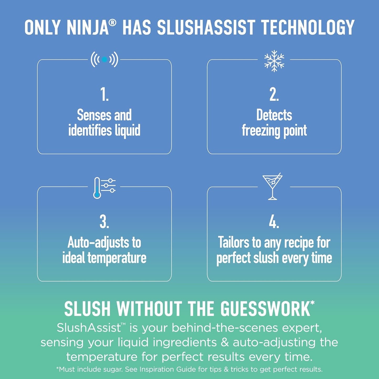 Ninja Slushi XL Smart Frozen Drink Maker & Slushi Machine | with Slushassist Technology |128 Oz. Capacity | Sodas, Margaritas, Frappes, Milkshakes & More | Crema | FS601BR