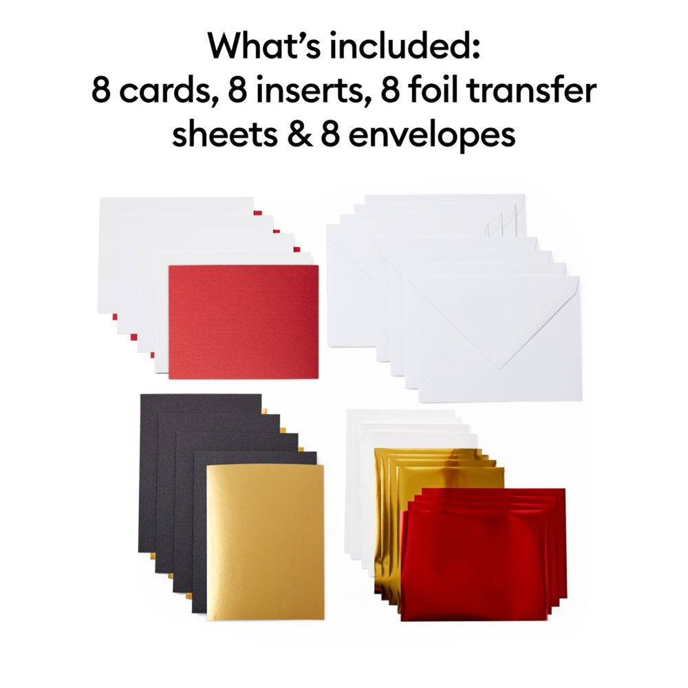 Joy™ Foil Transfer Insert Cards, Royal Flush - A6