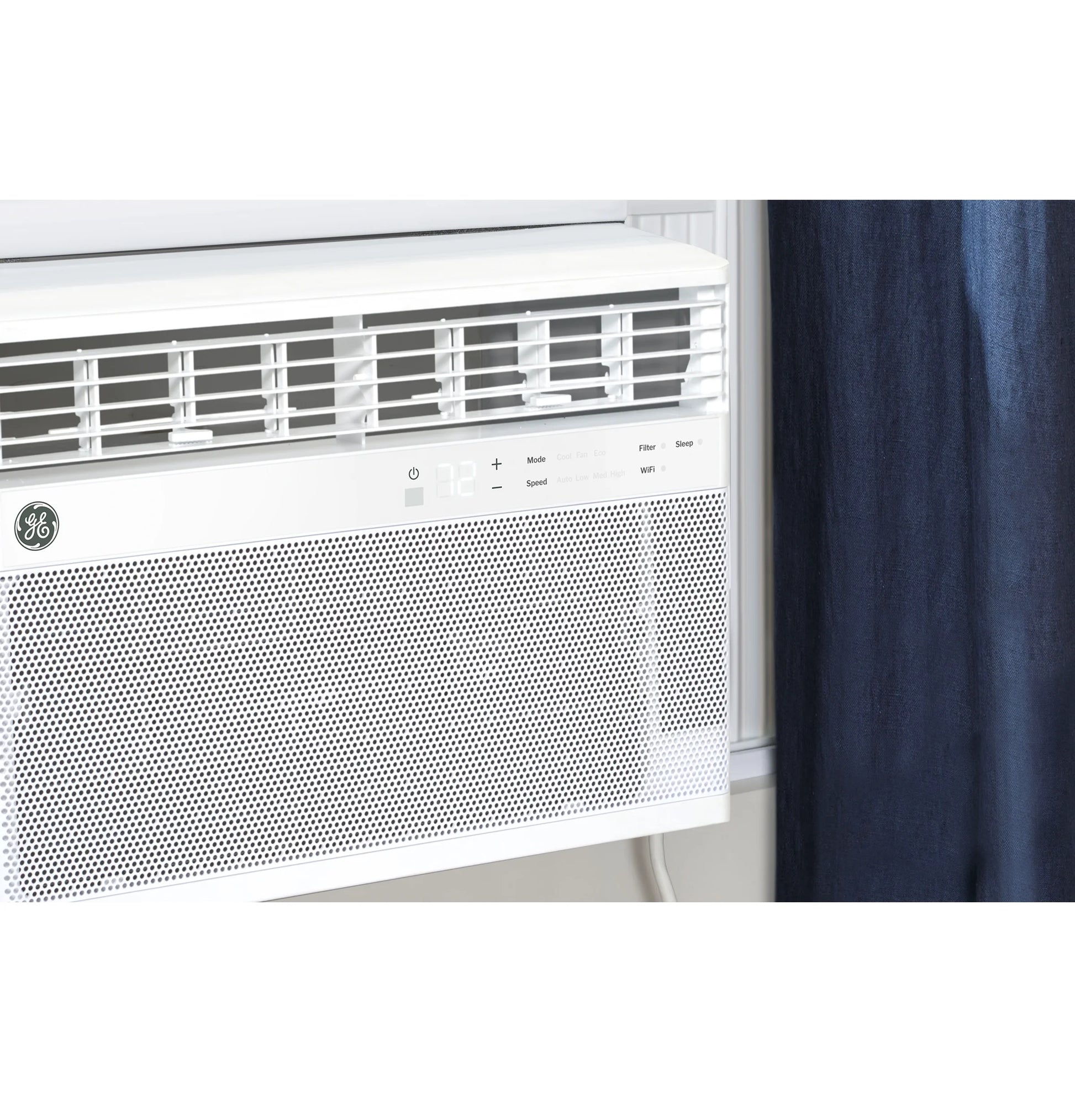 GE 8,000 BTU, 115V Smart Electronic Window Air Conditioner with Remote, Covers up to 350 Sq. Ft., with Wifi