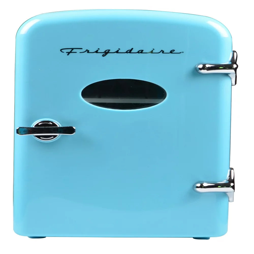 Blue  Retro 6-Can Mini Fridge