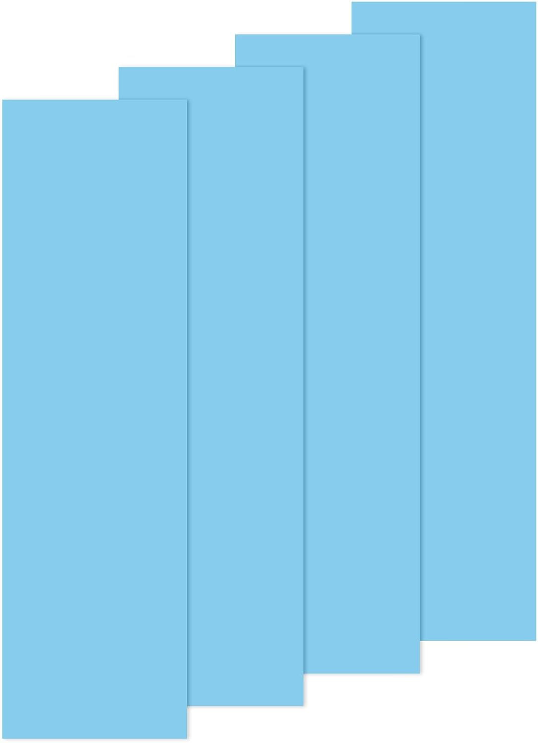 4 Sheets 3D Puff Vinyl Heat Transfer 12X3.4 Inch Puff Vinyl Heat Transfer Light Blue Foaming HTV Sheets Iron-On for T-Shirts/Diy Fabric