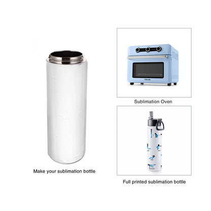Wholesale 22 OZ Sublimation Insulated Water Bottles White with Wide Mouth Handle Cap and Straw 25 Pcs(Shipping from China)
