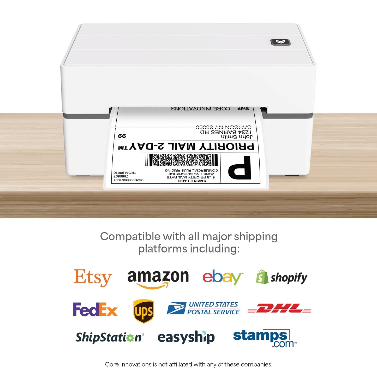 Bluetooth Thermal 4X6 Shipping Label Printer Bundle for Packages & Small Business - Android, Ios & Windows Compatible
