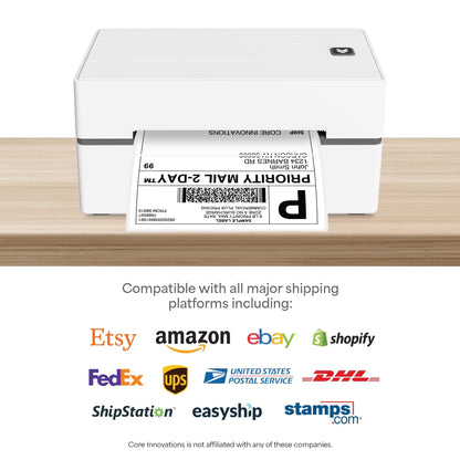 Bluetooth Thermal 4X6 Shipping Label Printer Bundle for Packages & Small Business - Android, Ios & Windows Compatible