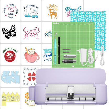 Loklik Cutting Machine 2 by HTVRONT - 5 in 1 Vinyl Cutter Machine with 5X Cutting Force, Cuts 100+ Materials, AI Painting, 13'' Smart Die Cutting Machine for All Crafts Cards 3D Arts Home Decor