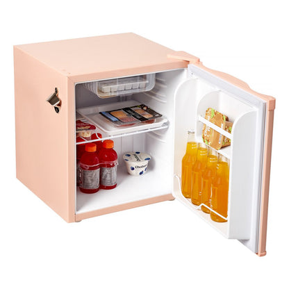 1.6 Cu Ft. Retro Compact Refrigerator with Side Bottle Opener, Coral