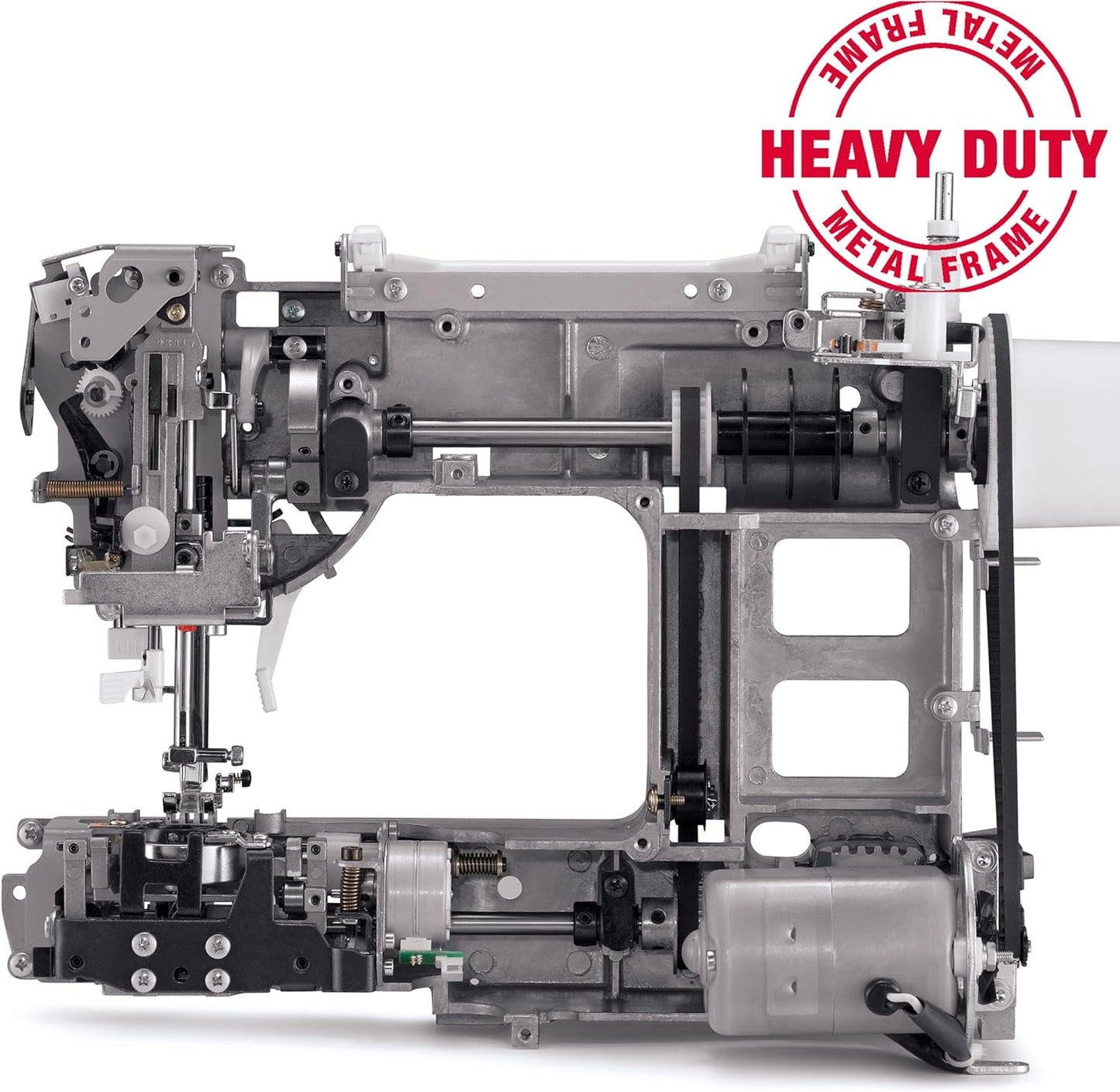 SINGER® 4423 (Grey) High Speed Heavy Duty Sewing Machine with Accessory Kit | 23 Stitches Deliver 97 Applications, 50% More Power for Denim and Canvas, 1100 Stitches/Min, Metal Frame, 1-Step Buttonhole