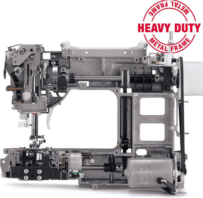 SINGER® 4423 (Grey) High Speed Heavy Duty Sewing Machine with Accessory Kit | 23 Stitches Deliver 97 Applications, 50% More Power for Denim and Canvas, 1100 Stitches/Min, Metal Frame, 1-Step Buttonhole