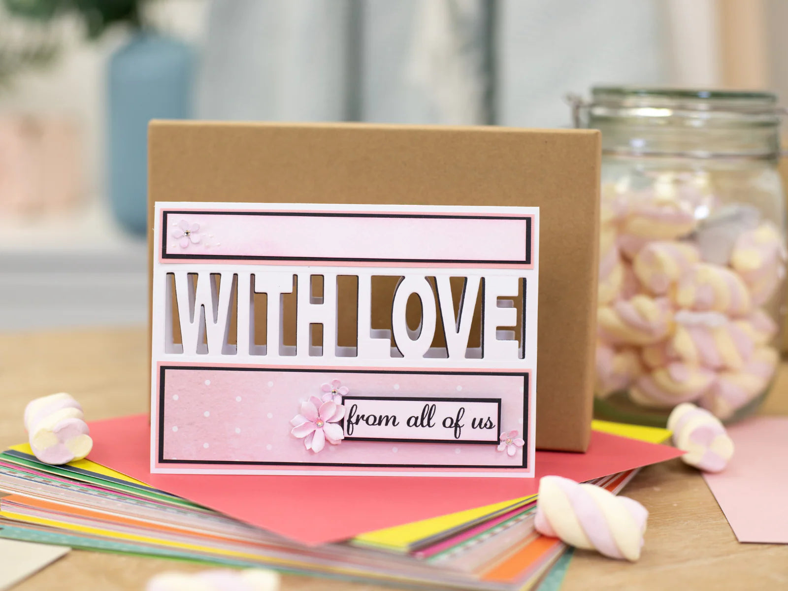 Crafters Companion - Stamp & Die Set - with Love from All of Us