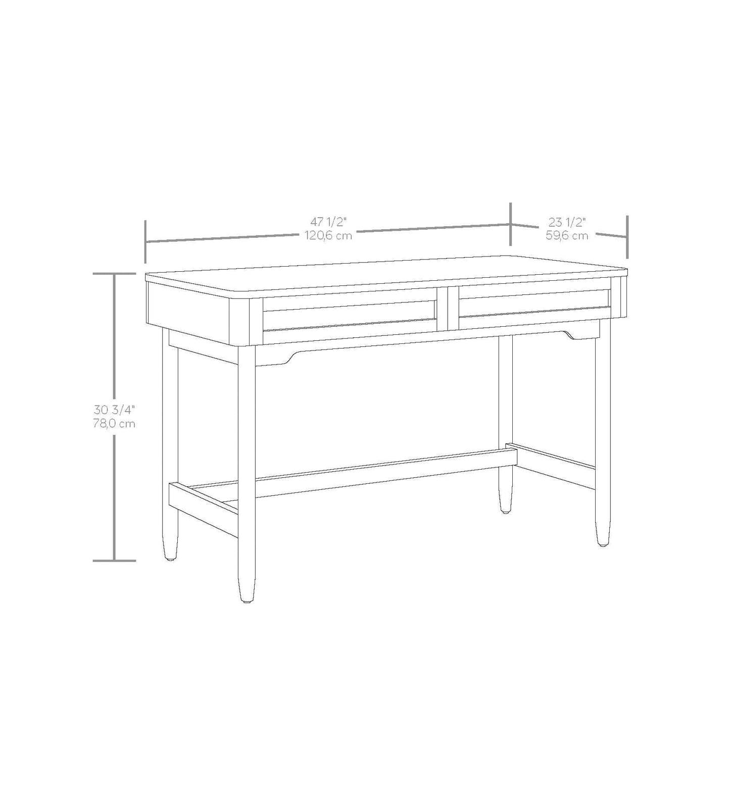 Springwood Caning Desk, Light Honey Finish
