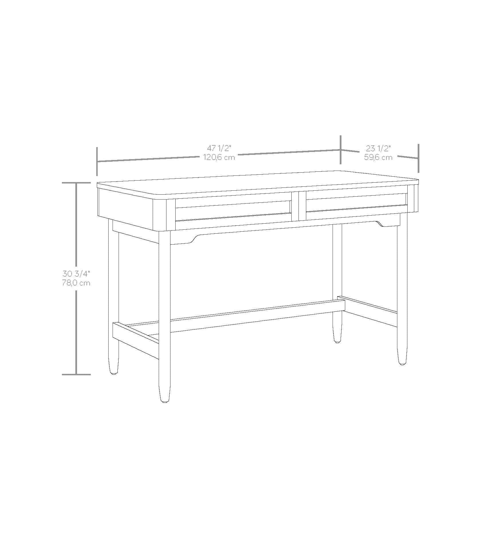 Springwood Caning Desk, Light Honey Finish