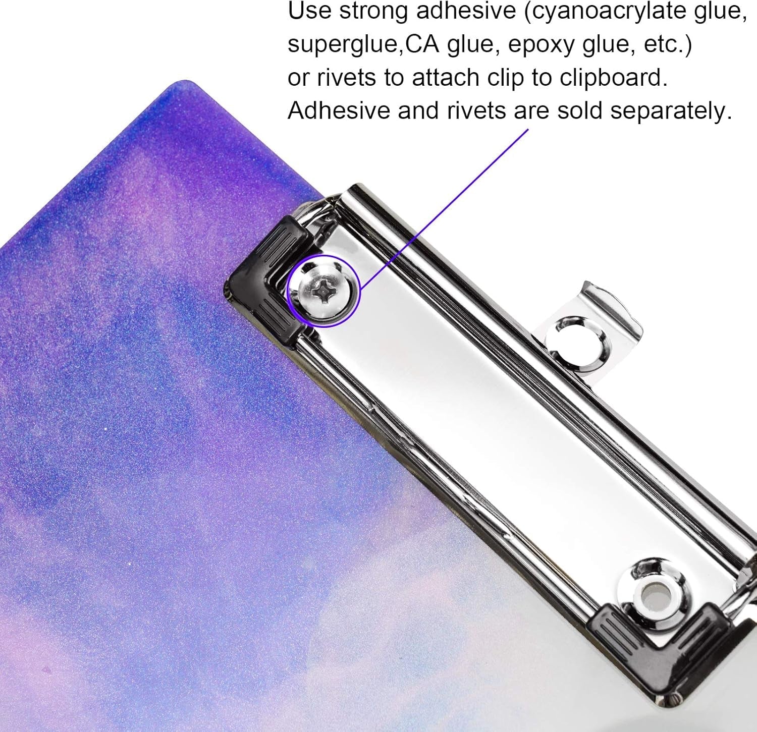 A4 Letter Size Clipboard Epoxy Resin DIY Casting Soft Silicone Molds + 5 Stainless Steel Low-Profile Clips, Retractable Hanging Hole Write Pad Draw Board Document Holder School Office Business