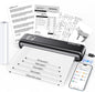 Rongta Portable Printer Wireless for Travel, Thermal Inkless Printers for 8.5"*11" US Letter, Compatible with Android Ios Smartphone, Mac Windows Laptop for Office, Home, Travel (Black)