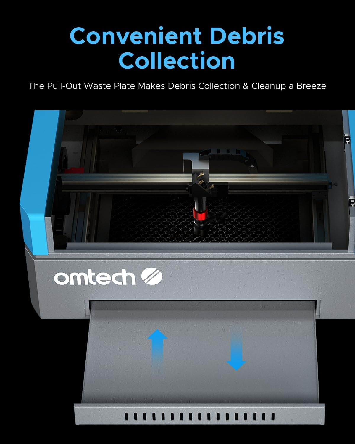 Omtech K40+ CO2 Laser Engraver with CW-3000 Water Chiller, 8"X12" 45W Desktop Laser Engraving Machine for Home Use, Lasergrbl Lightburn Compatible, Adjustable Laser Head Air Assist for Wood Glass More