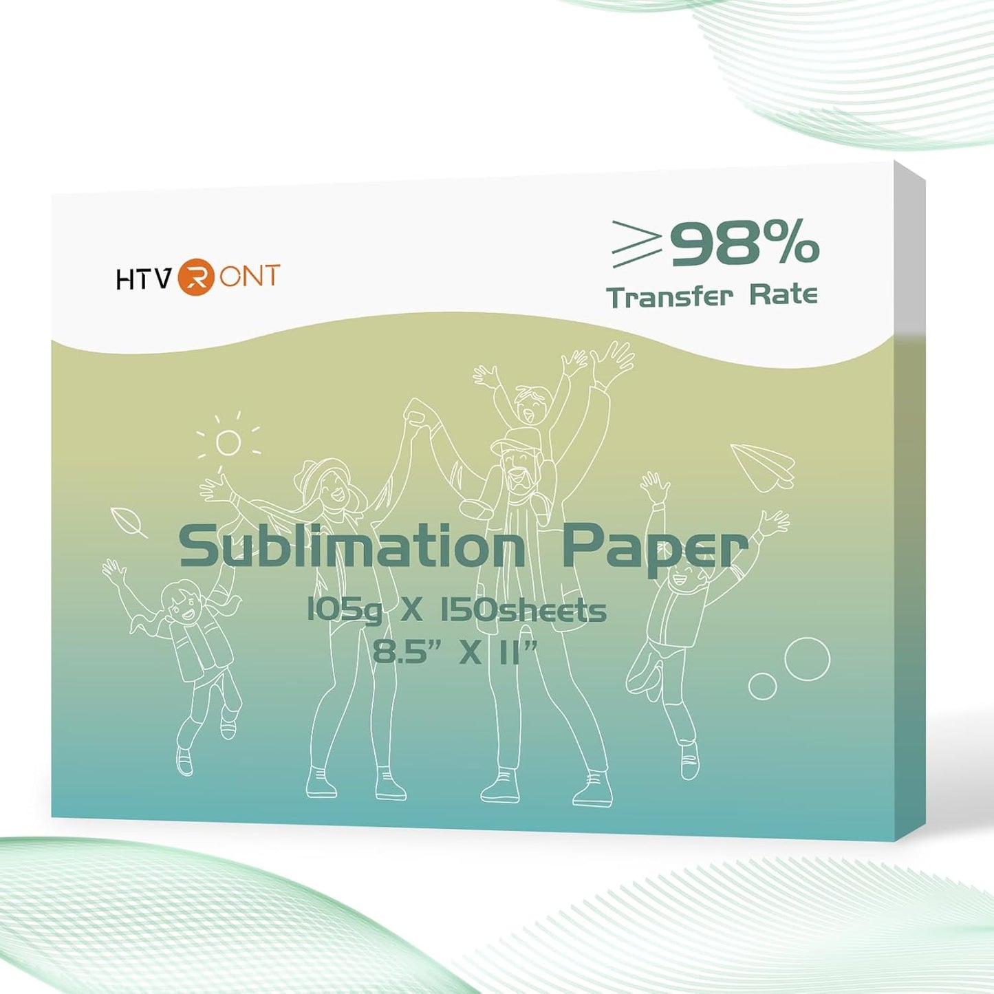 Sublimation Paper 8.5 X 11 Inches - 150 Sheets 105G Excellent Ink Release Sublimation Transfer Paper for Tumblers, Mugs, T-Shirts