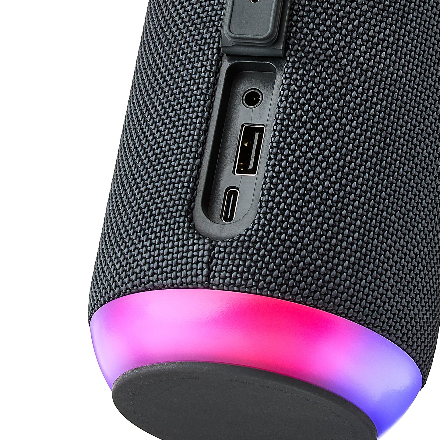 Large Rugged Speaker with Bluetooth Wireless Technology and LED Lighting, Gray