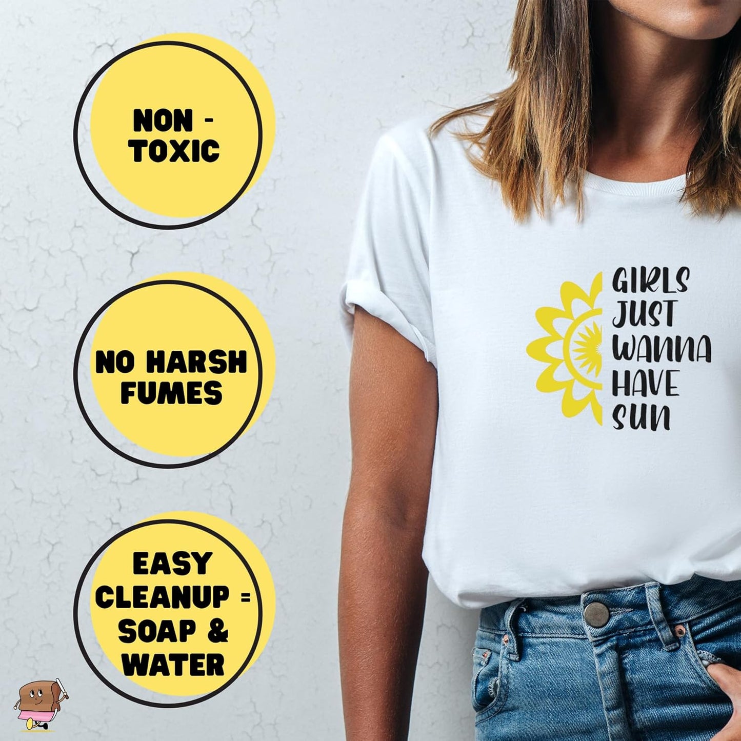 Tinks® Screen Printing Ink Set (6 Color - 4 Oz.) —Screen Printing Fabric Ink for Cotton and Polyester, for Silk Screens and Linocut, Opaque Fabric Paint—Paintmaking Supplies for Shirts and Tote Bags