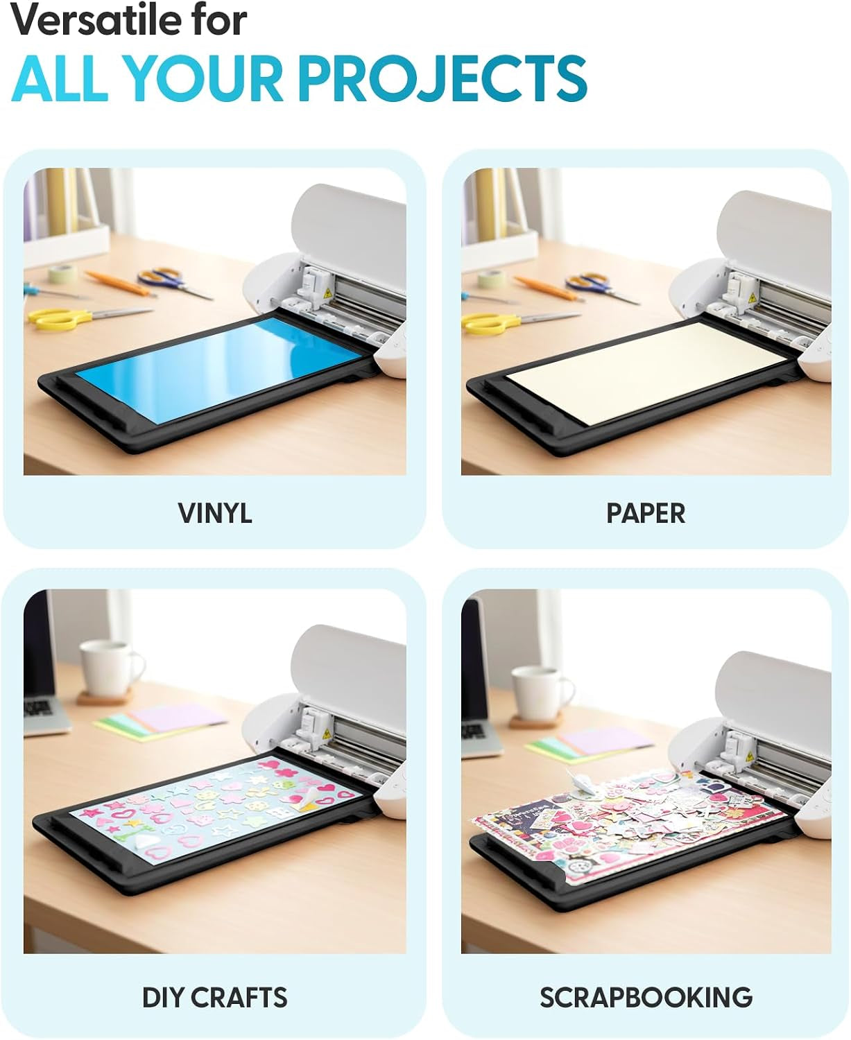 Silhouette Electrostatic Cutting Mat for Use with Cameo 5 and Cameo 5 plus Models - 12 X 12 (Matte Black)