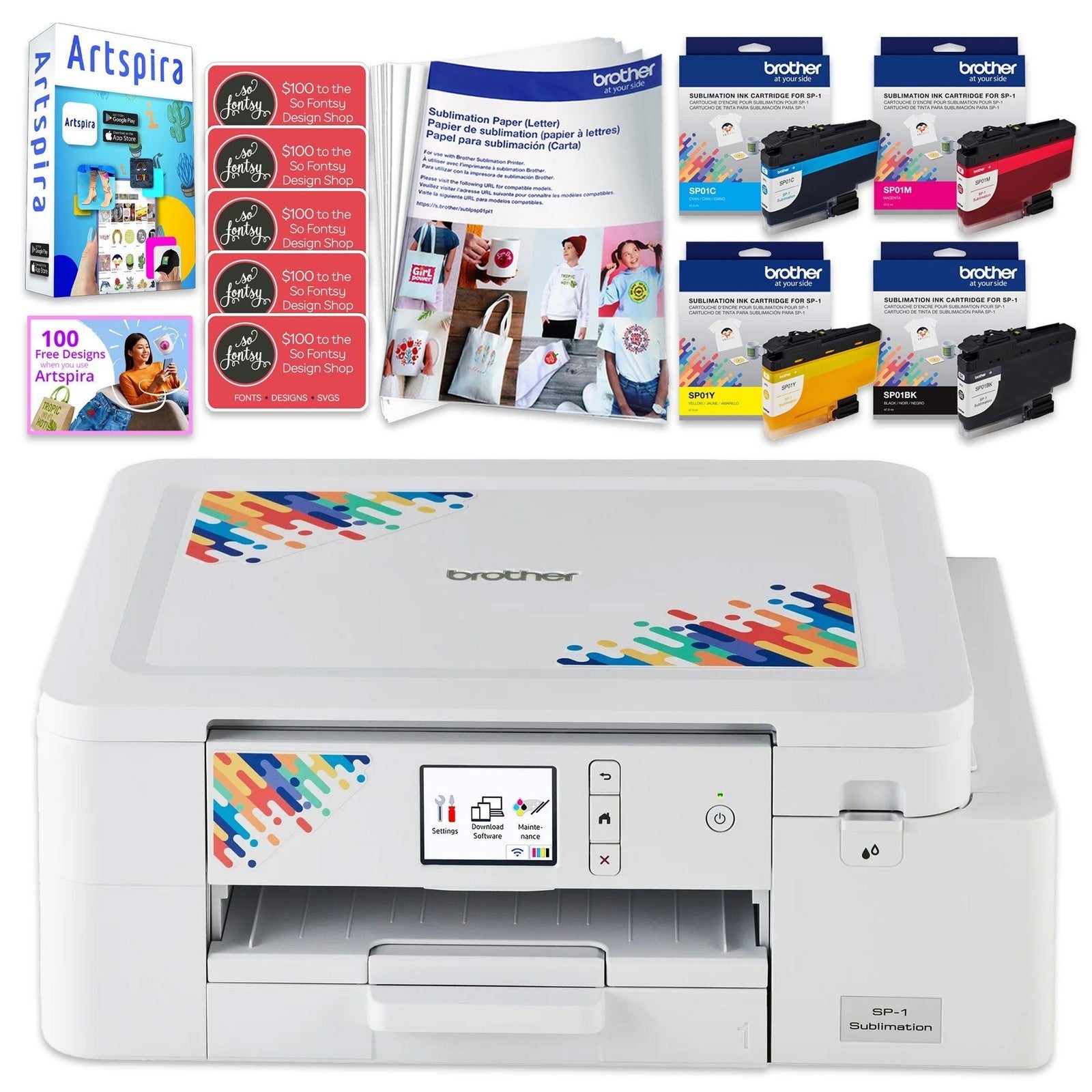 Brother SP-1 Sublimation Printer with Scanncut Fabric & Vinyl Cutter