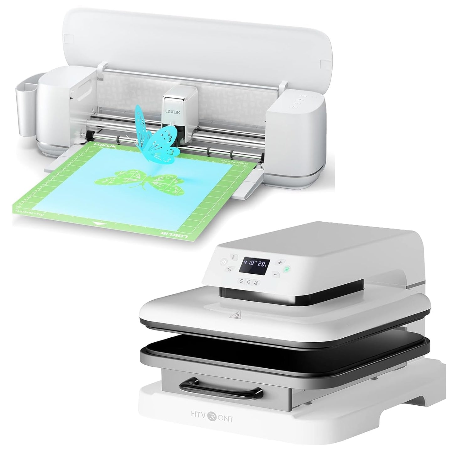 Loklik Cutting Machine & Auto Heat Press 15X15 White