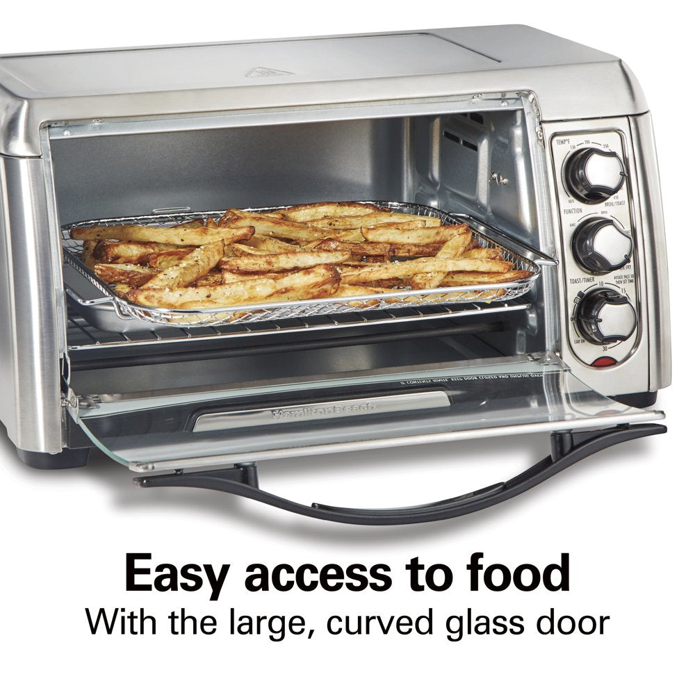 Sure-Crisp Air Fryer Toaster Oven, 6 Slice Capacity, Stainless Steel 31323