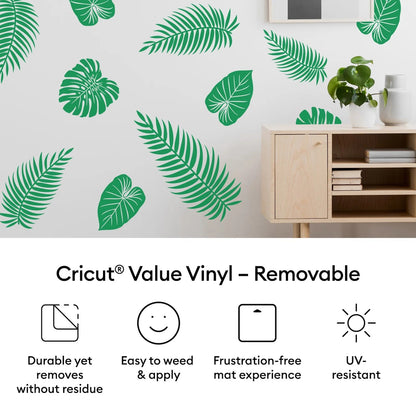 Cricut Value Vinyl Roll, Removable, White, 12 in X 10 Ft, Matte Finish, 1 Count