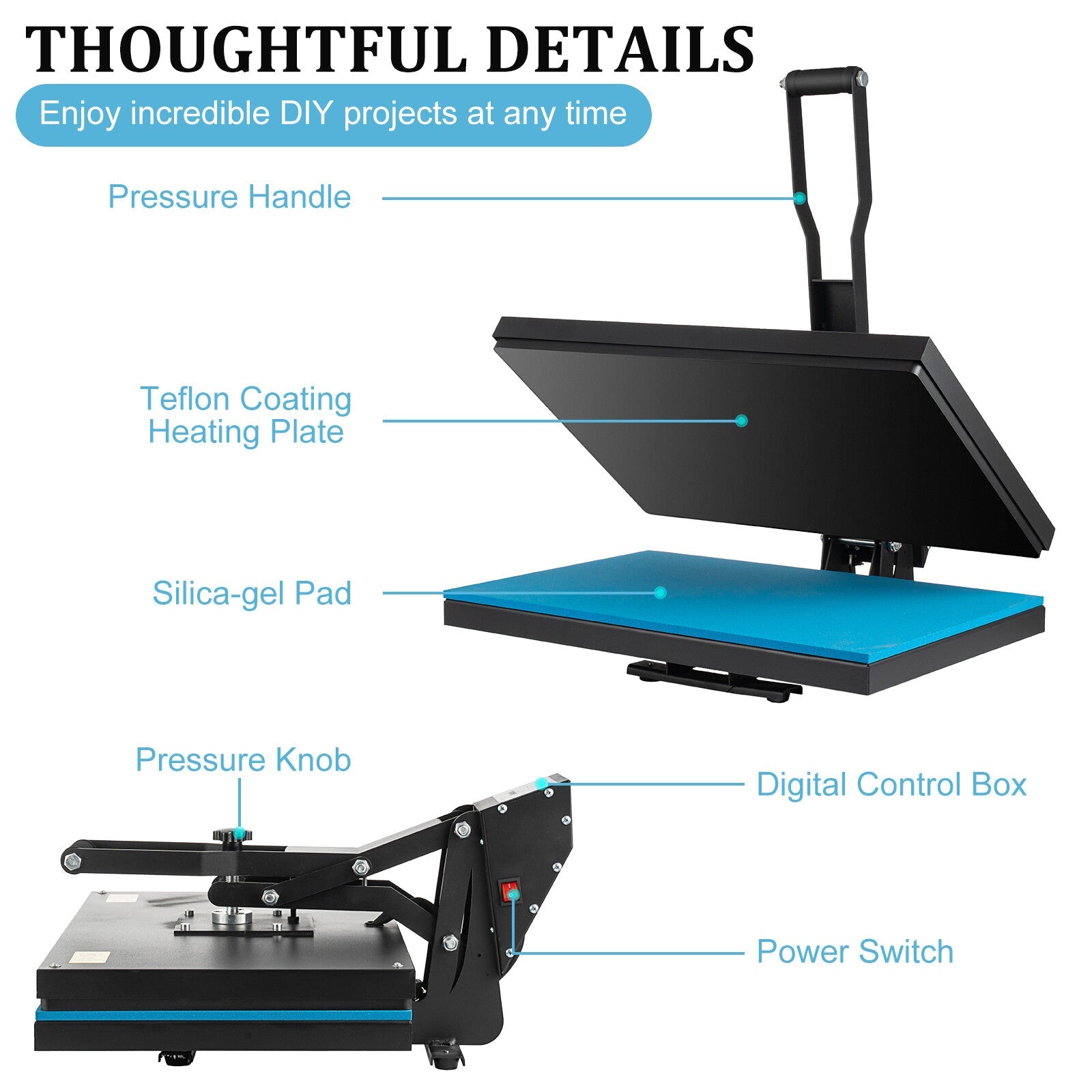 Clamshell Heat Press Machine 16" X 24" Sublimation Printer Transfer DIY T-Shirt