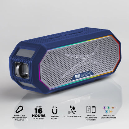 Hydra Jolt 2.0 Everything Proof Wireless Magnetic Portable Bluetooth Speaker, Periwinkle Blue White, IMW1202-PERIWT