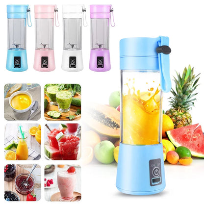 Mini Portable Blender,Smoothies Personal Blender Mini Shakes Juicer Cup USB Rechargeable with 6 Blades,Pink