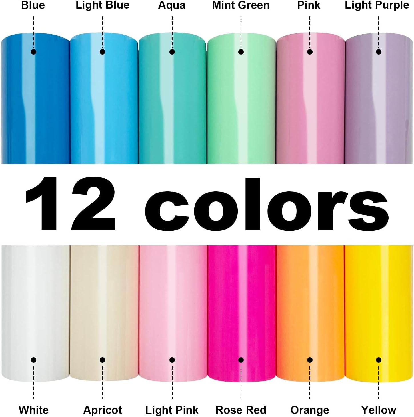 12Pcs DUEUIOE Puff Vinyl Heat Transfer 12X10Inch, Puff Vinyl Heat Transfer for Tshirts Sweatshirts Hats 3D Texture Puff Vinyl, Ideal for HTV Craft Projects, Easy to Use Puff Heat Transfer Vinyl