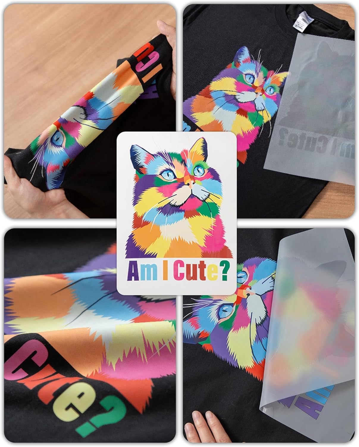 Yitentek A3 DTF Transfer Film, 11.7" X 16.5" Double Sided Matte Pretreat PET Heat Transfer Paper Sheets for DTF Inkjet Printer, DTF Paper Direct Print on T-Shirts Textile, Hot & Cold Peel, 120 Sheets