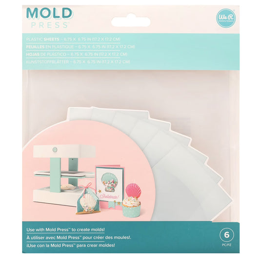 Mold Press Plastic Sheets 6/Pkg-Clear