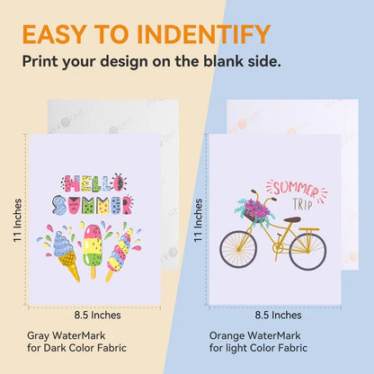 HTVRONT Heat Transfer Paper for T-Shirts-22 Pack Mixed Light & Dark, 8.5" X 11" Printable for Inkjet Printer, Stretchable & Durable Printable Heat Transfer Vinyl